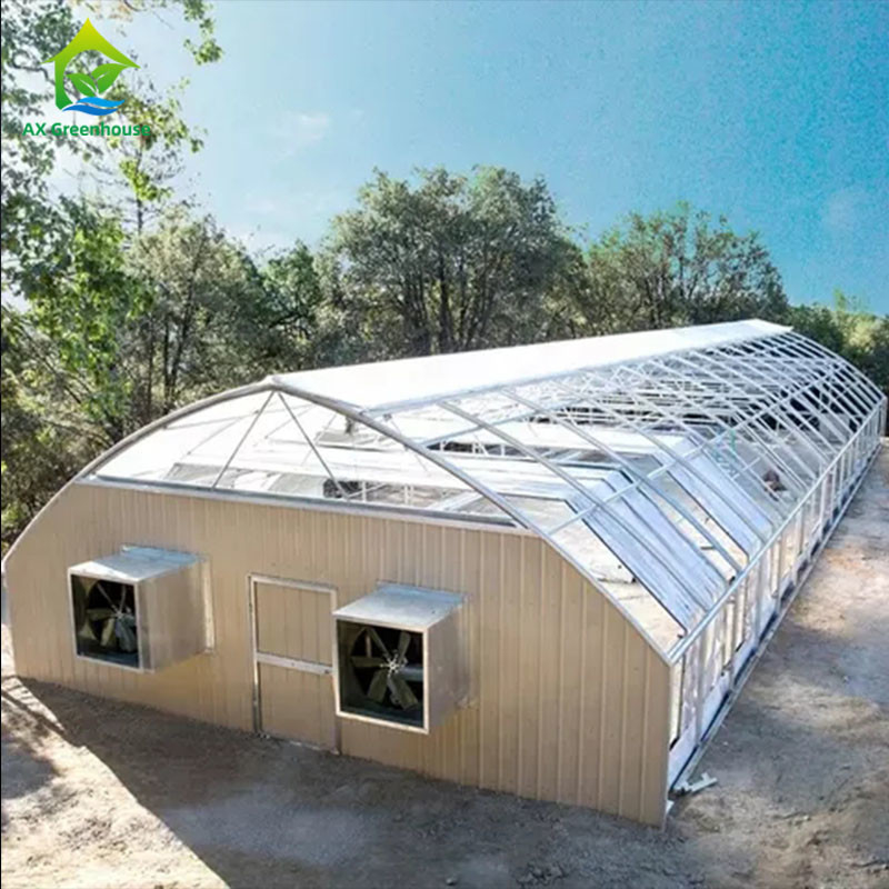 Serre chaude 100% de tunnel de privation du film 220V de PE haute de panne d'électricité légère automatique de serre chaude pour planter Mariguana