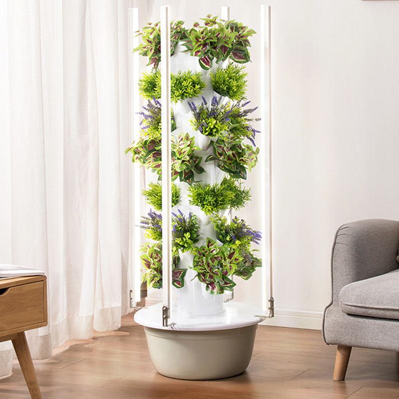 Jardin intérieur 5 couches système hydroponique sans sol pétale Tour de culture avec lumière LED