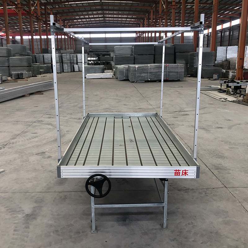Éboulement et débit 4FT*8FT verticale hydroponique banc à rouleaux mobile Table de culture avec poteau