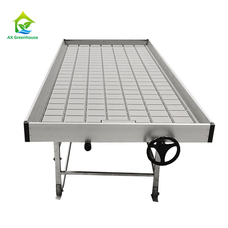Éboulement et débit 4FT*8FT verticale hydroponique banc à rouleaux mobile Table de culture avec poteau