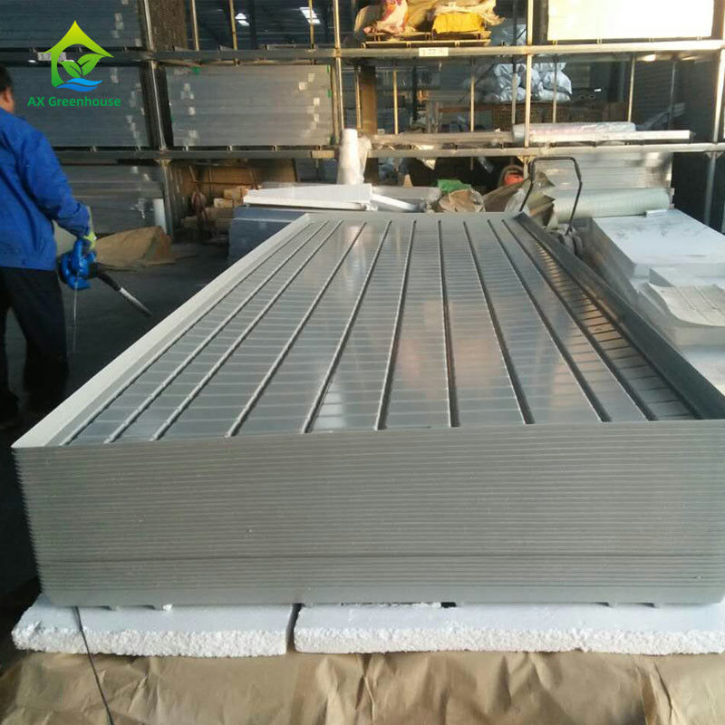 Bancs roulants de serre stables et écologiques avec feuille de plastique ABS et cadre en alliage d'aluminium, dimensions personnalisables